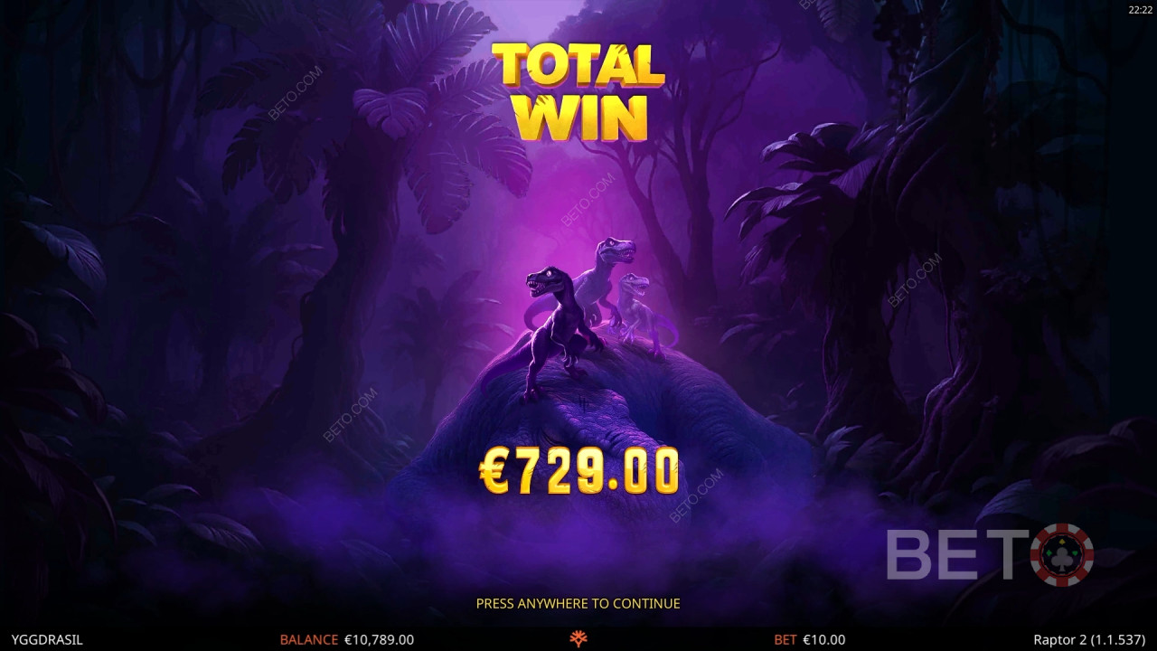 Recensione di Raptor 2 a cura di BETO Slots