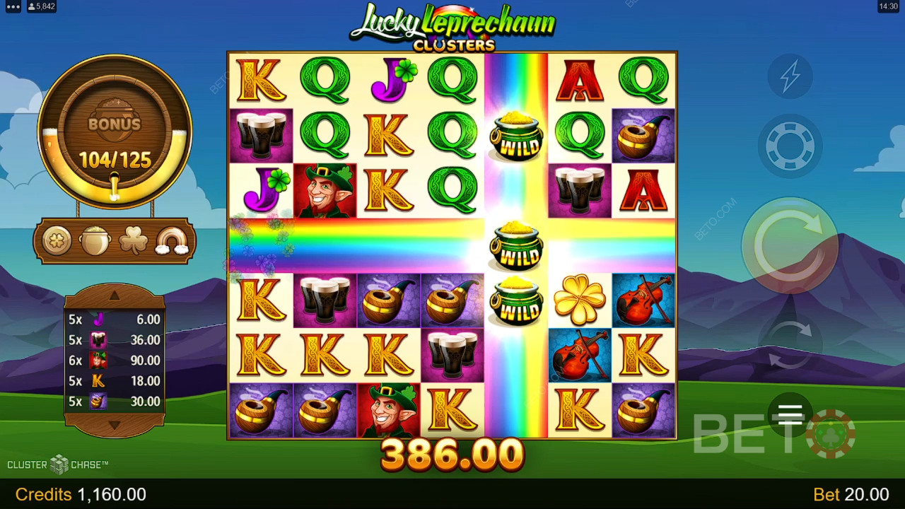 Le funzioni bonus spiegate in Lucky Leprechaun Clusters da Microgaming