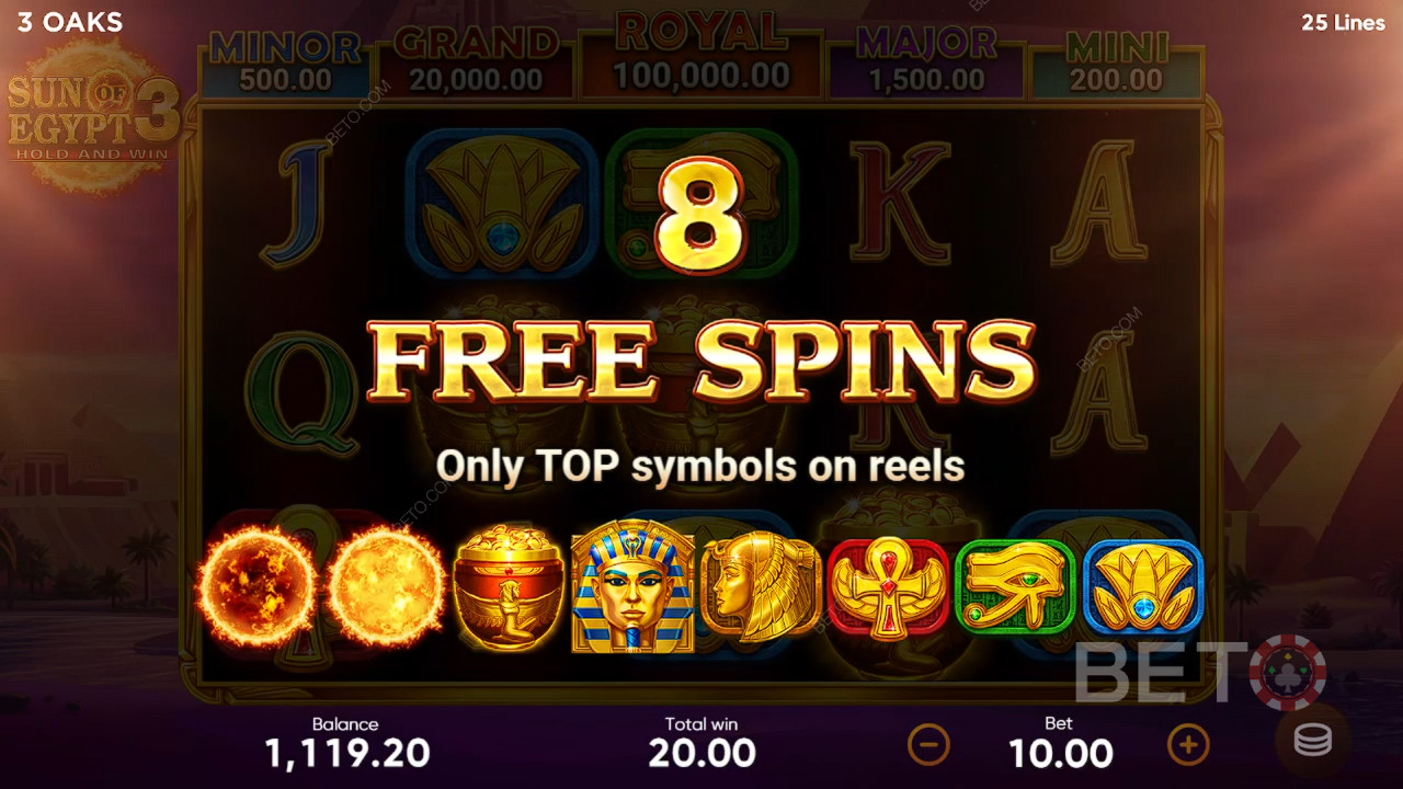 Le funzioni bonus spiegate in Sun of Egypt 3 da Booongo