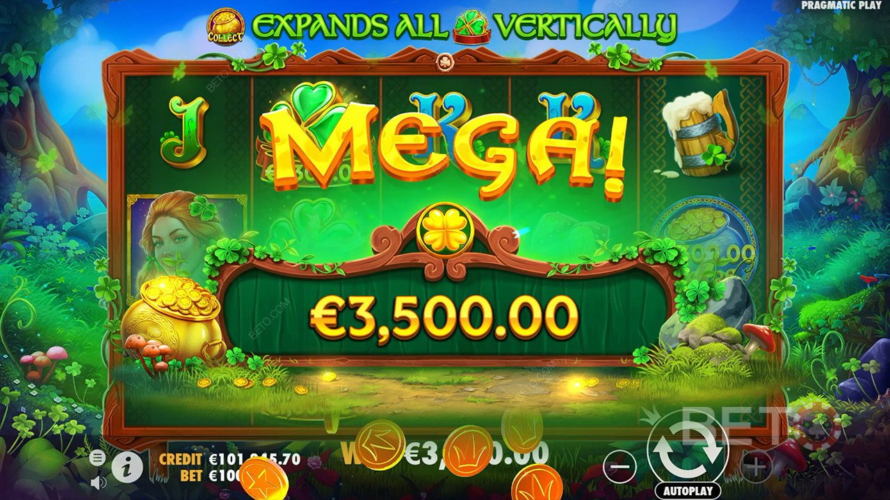 Vinci 5.000x la tua puntata nella slot machine Clover Gold!