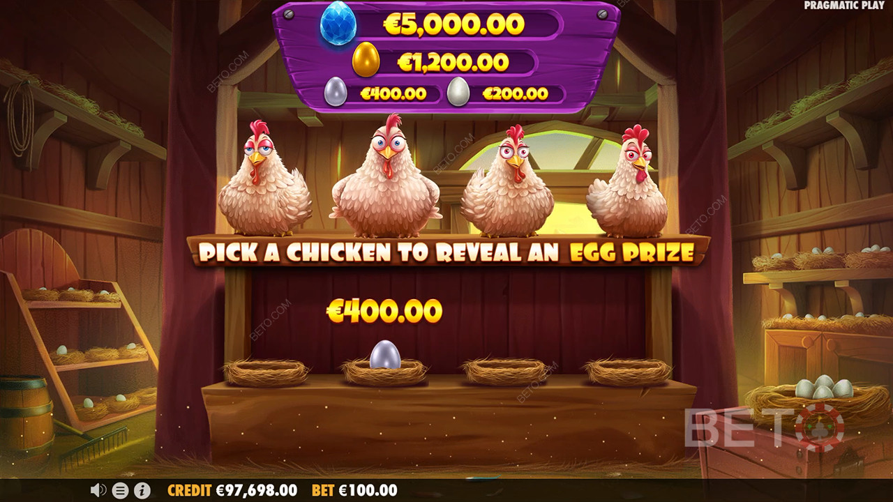 Le caratteristiche dei bonus spiegate in Chicken Chase da Pragmatic Play