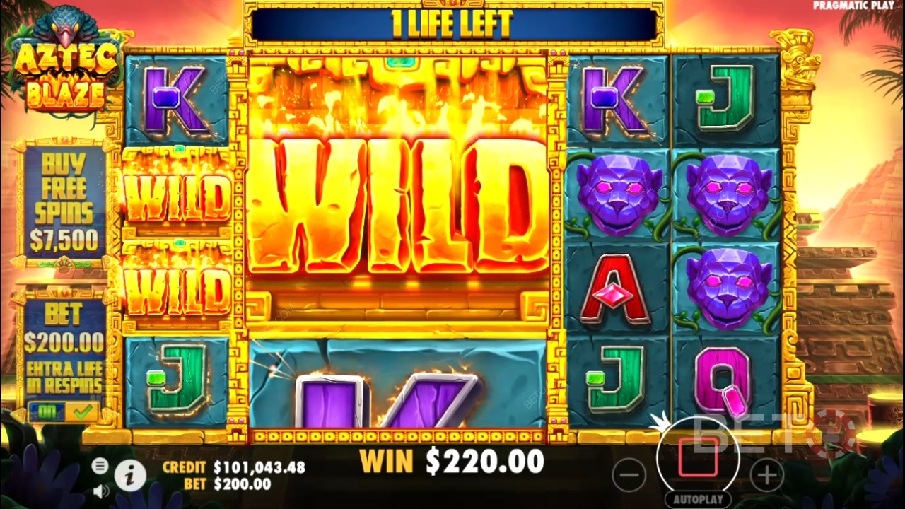 Le caratteristiche dei bonus spiegate in Aztec Blaze da Pragmatic Play
