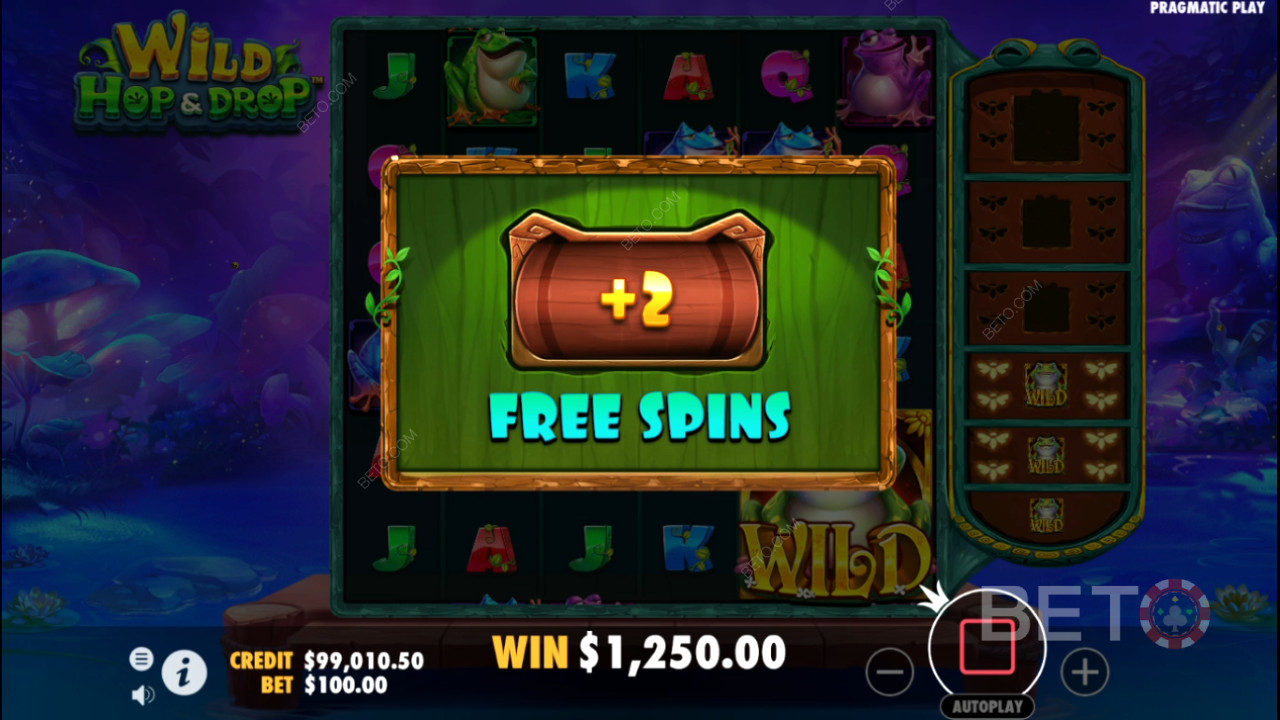 Vinci 5.000x la tua puntata nella video slot Wild Hop and Drop!