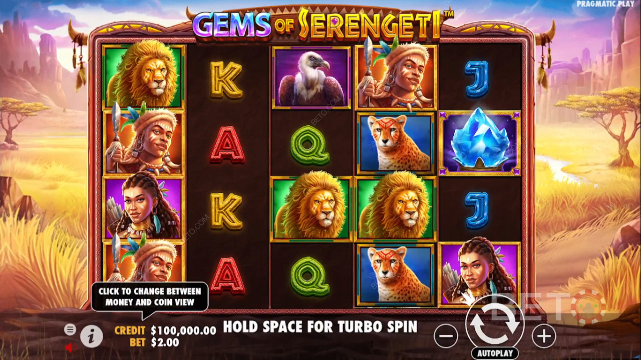 Godetevi i bonus più recenti e il tema divertente della slot machine Gems of Serengeti