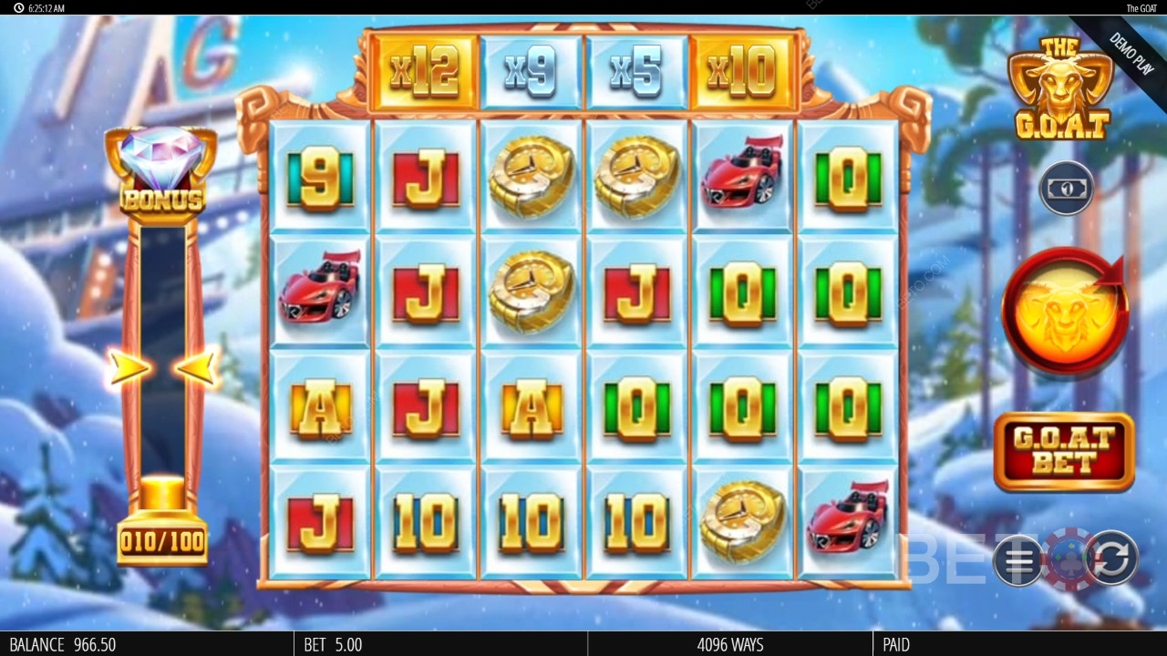 La recensione di G.O.A.T. da parte di BETO Slots