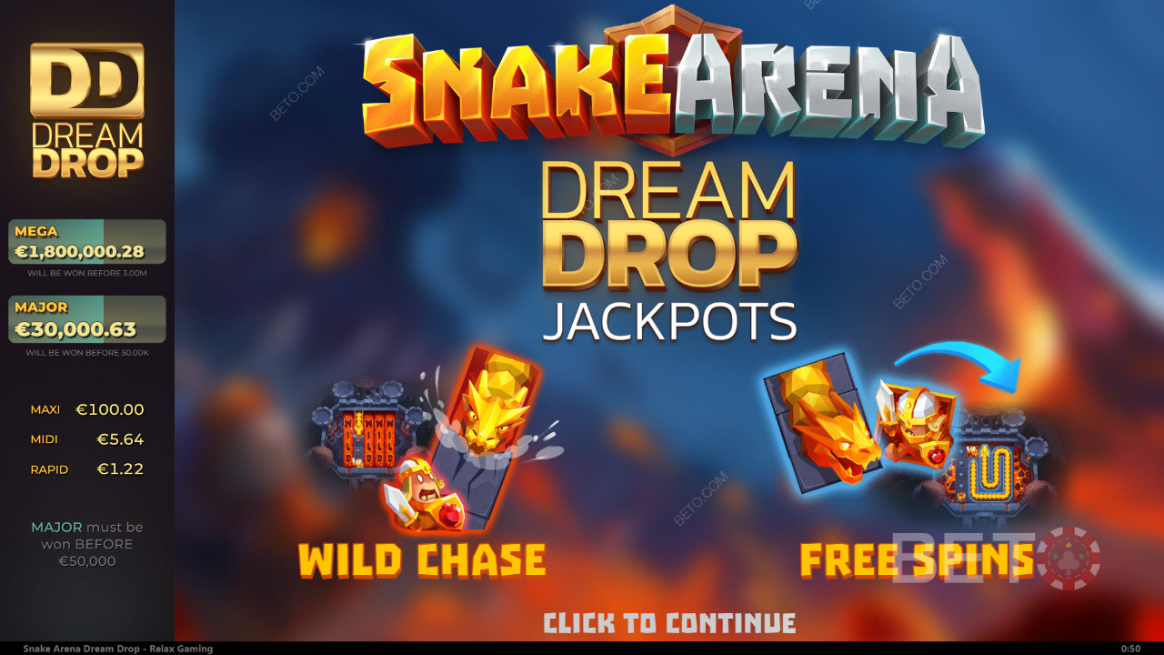 Snake Arena Recensione di Dream Drop da parte di BETO Slots