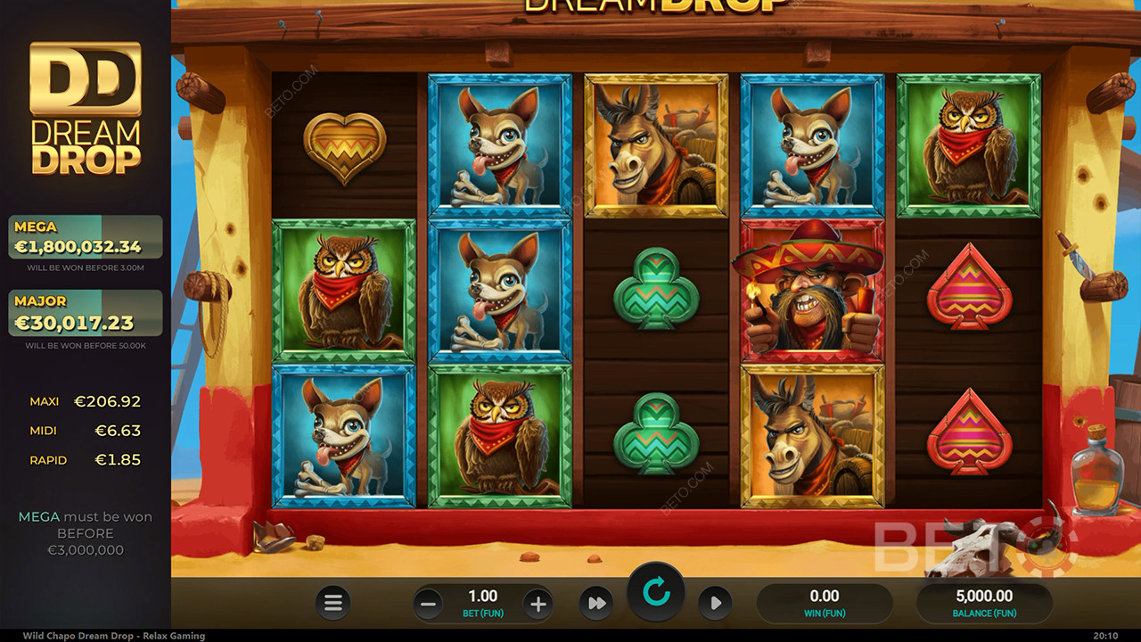 Recensione di Wild Chapo Dream Drop da parte di BETO Slots