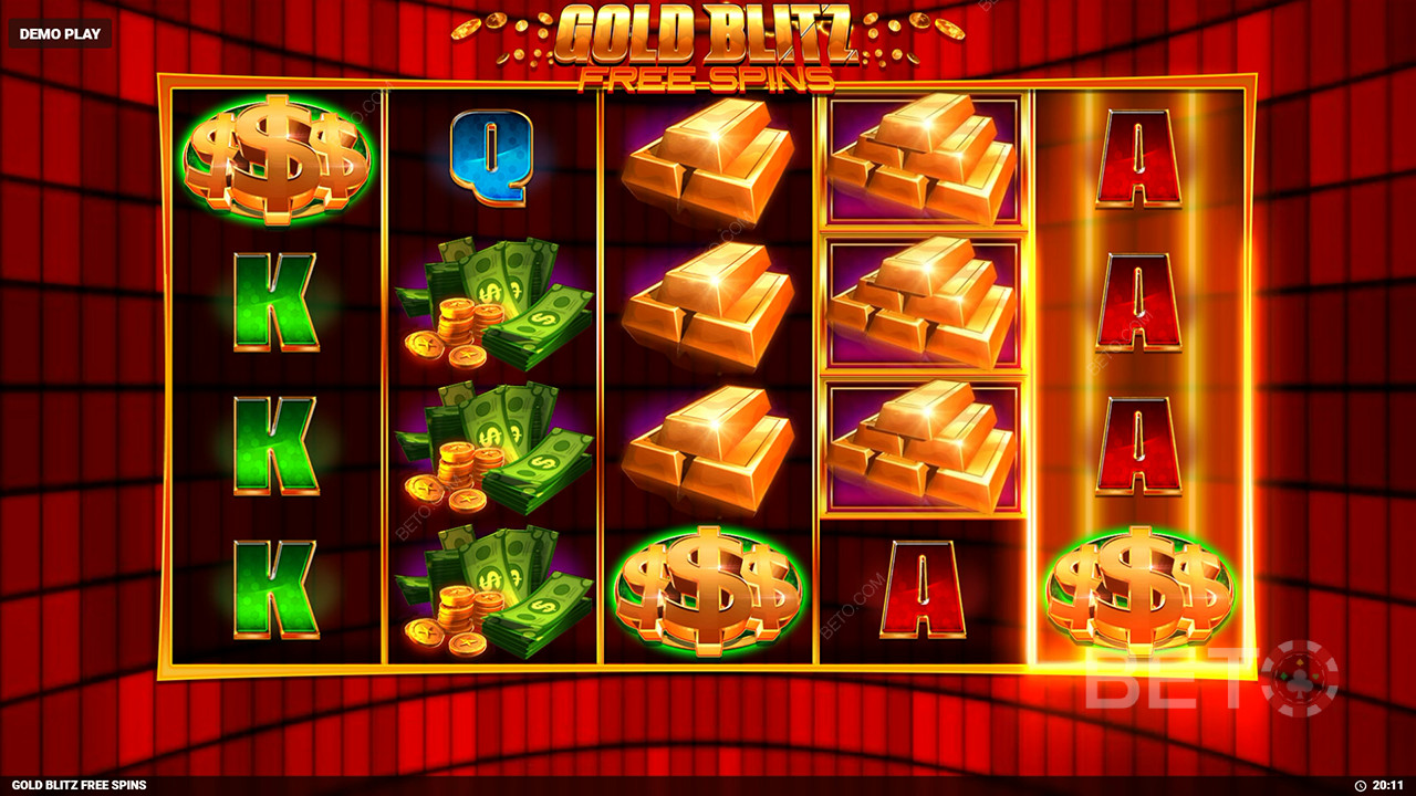 Recensione di Gold Blitz Free Spins da parte di BETO Slots