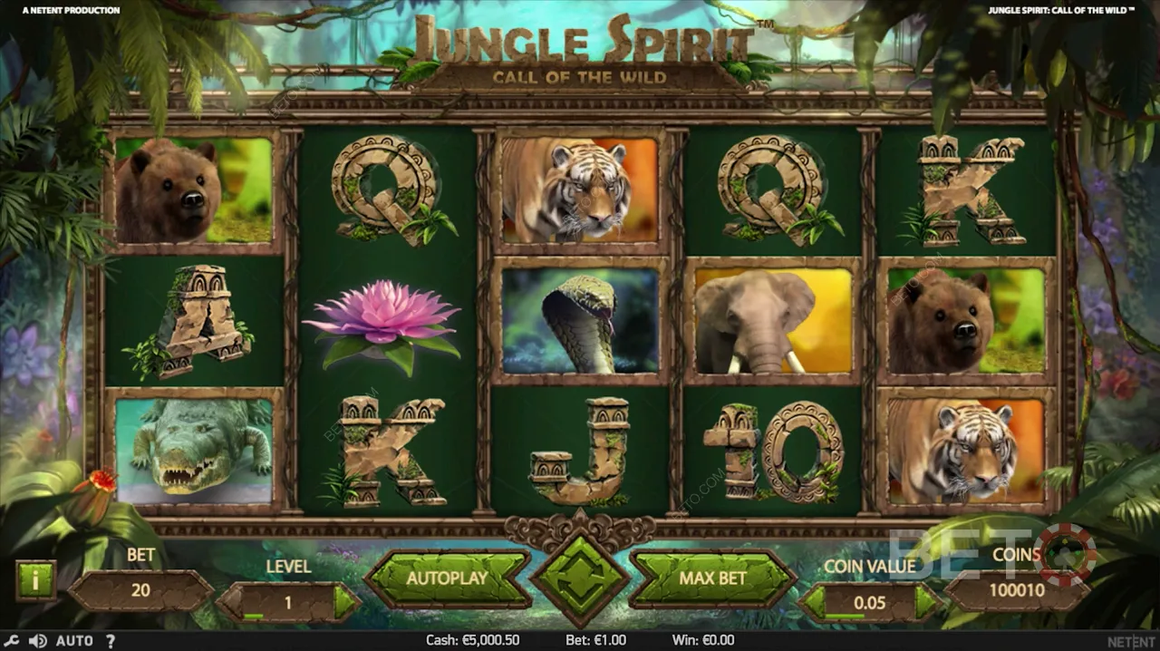 Jungle Spirit: Gioco della video slot Call of the Wild