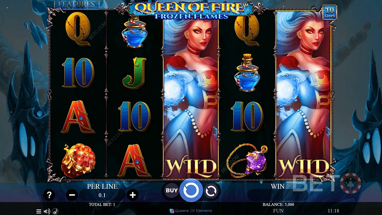 Gioco di Queen of Fire - Frozen Flames video slot